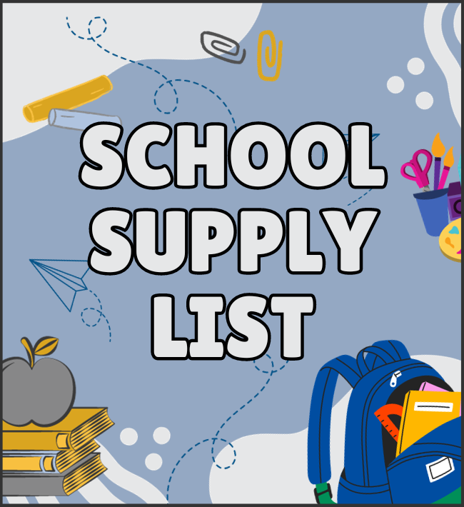  School Supplies List Image 2024